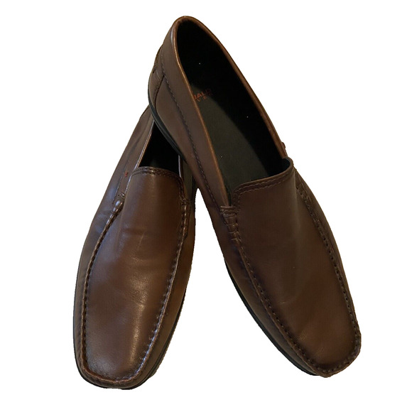 Moral Code x Donald Driver Shoes Mens Size 11 M Brown Leather Slip on Loafers - Picture 2 of 12